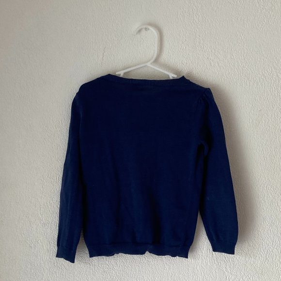 5/$25 Girls Old Navy Dark Blue Cardigan with Buttons Size 4T 100% Cotton - Picture 2 of 3